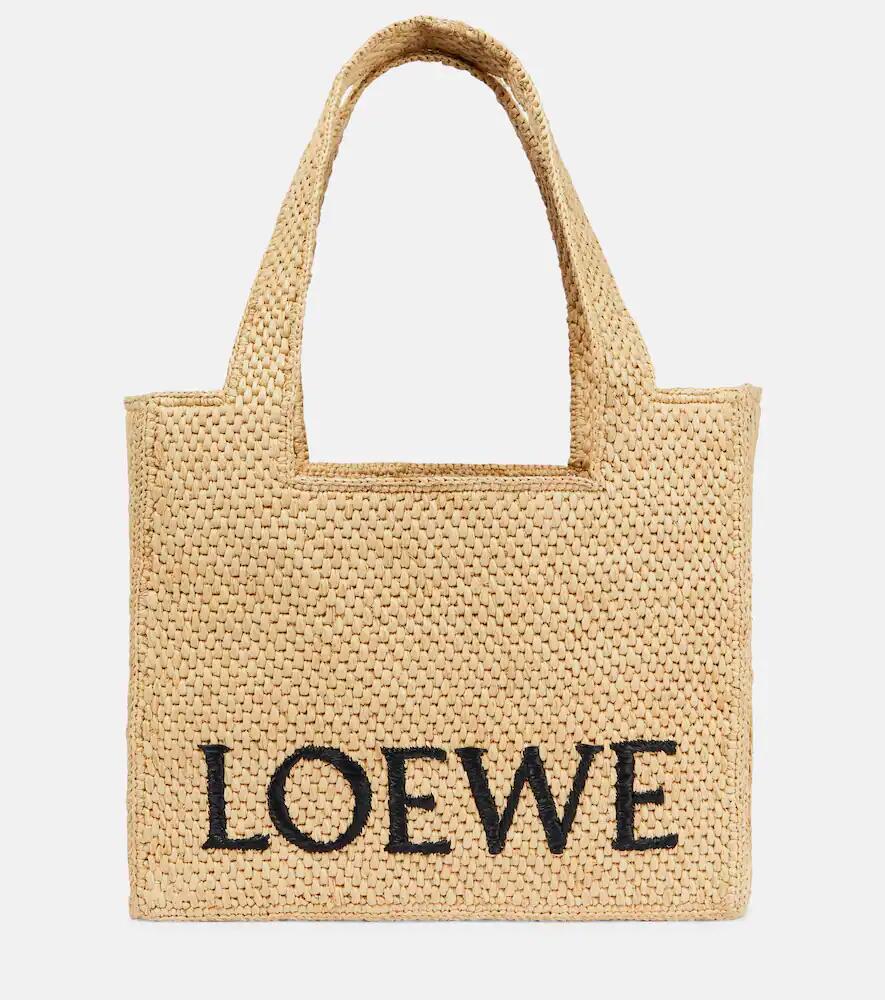 Loewe Paula's Ibiza Medium logo raffia tote bag Cover