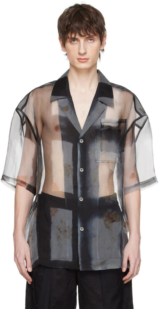 Feng Chen Wang Black Plant-Dyed Shirt Cover