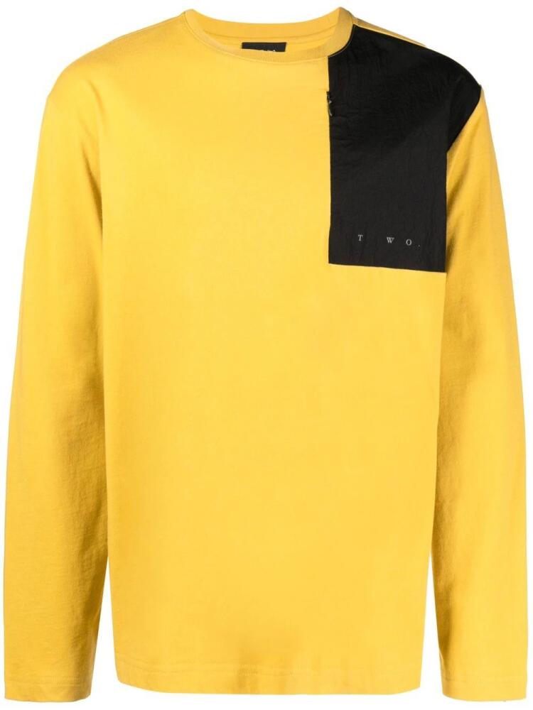 There Was One chest-pocket long-sleeve T-shirt - Yellow Cover