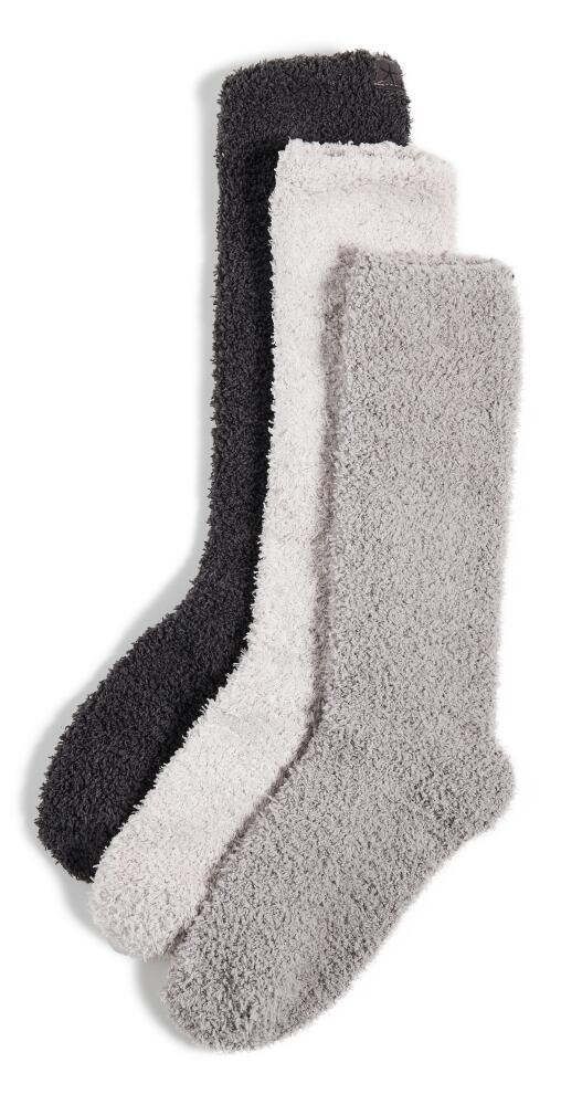 Barefoot Dreams CozyChic 3 Pair Socks Set Carbon Multi Cover