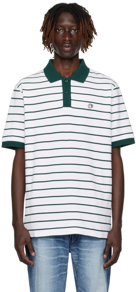 Billionaire Boys Club White Striped Polo Cover