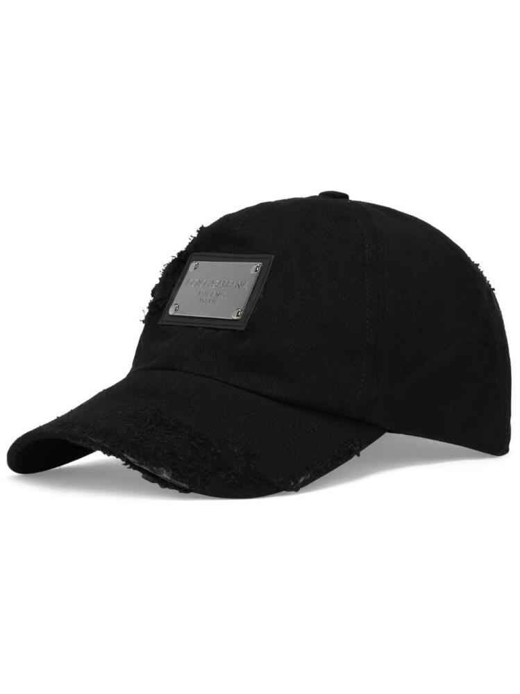 Dolce & Gabbana logo-plaque baseball cap - Black Cover