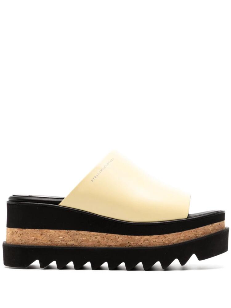 Stella McCartney Sneak-Elyse platform slides - Yellow Cover