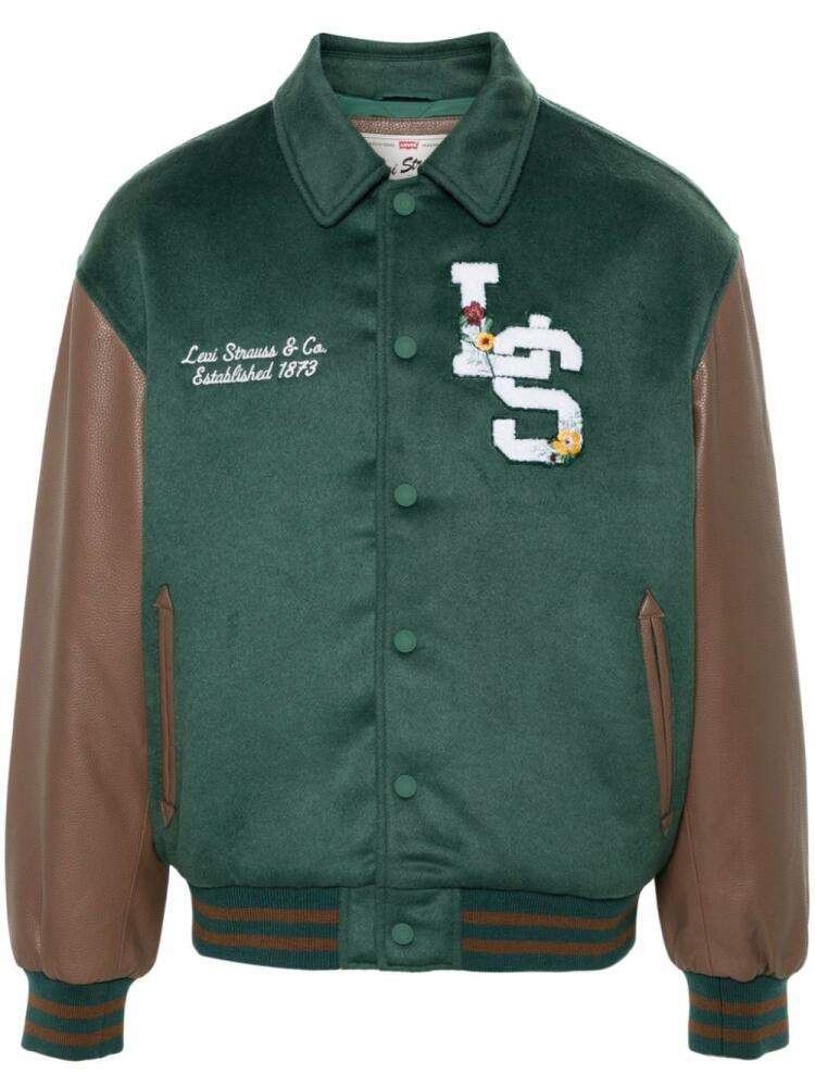 Levi's logo-embroidered varsity jacket - Green Cover