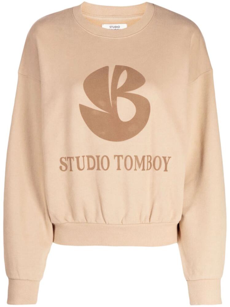 STUDIO TOMBOY logo-print cotton sweatshirt - Neutrals Cover