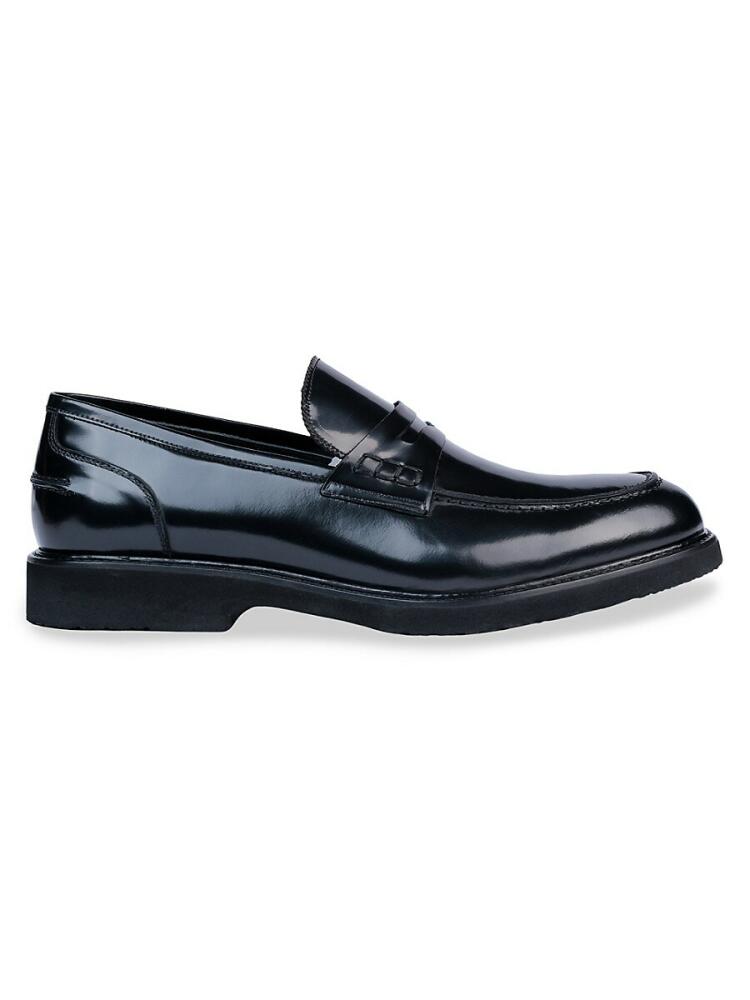 Vellapais Men's Tavro Leather Penny Loafers - Black Cover