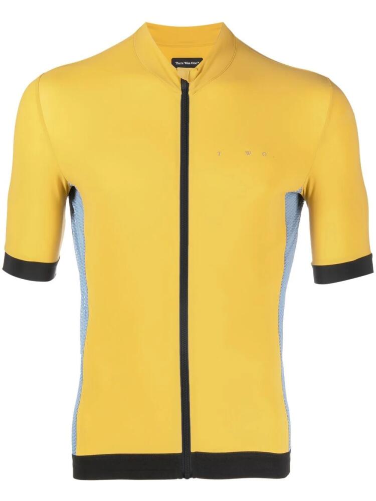 There Was One short-sleeved zip-up cycling top - Yellow Cover