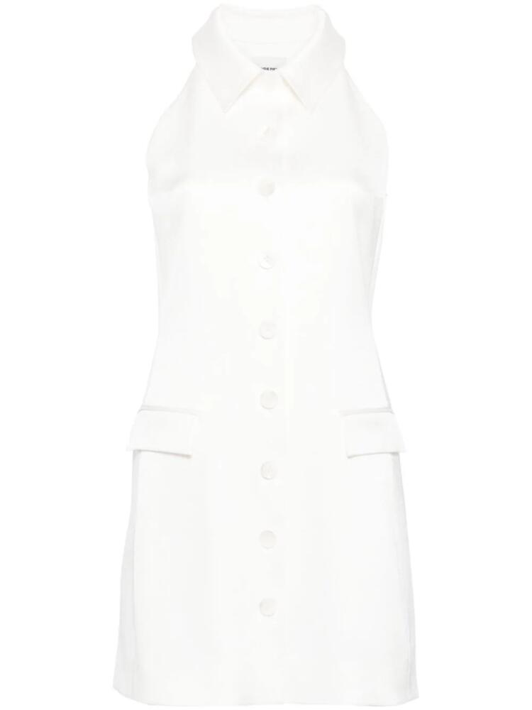 Claudie Pierlot sleeveless satin shirtdress - White Cover