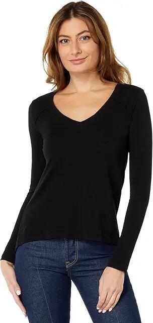 bobi Los Angeles Shoulder Seam Tee (Black) Women's Clothing Cover