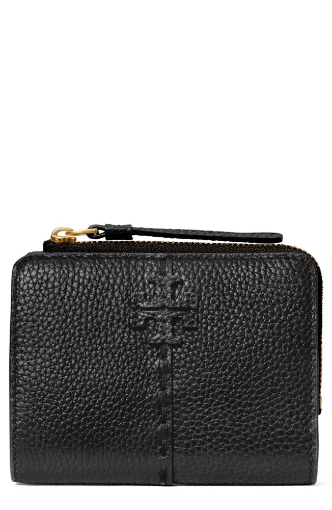 Tory Burch McGraw Zip Bifold Wallet in Black Cover