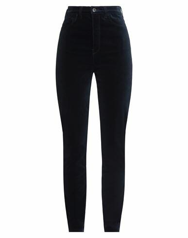 Emporio Armani Woman Pants Midnight blue Cotton, Elastane Cover