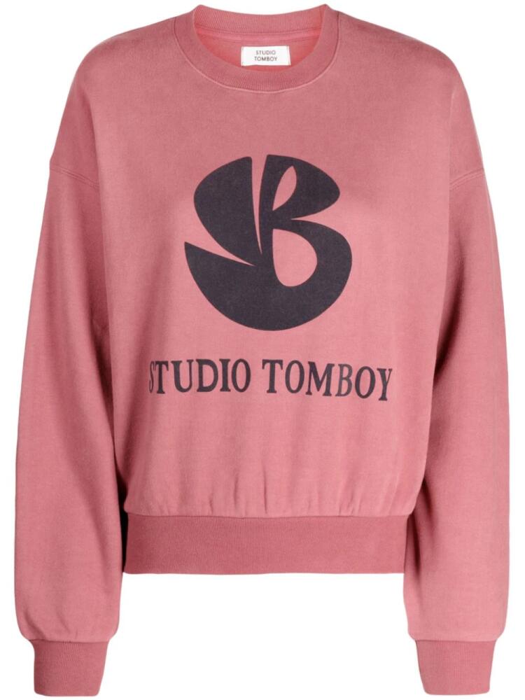 STUDIO TOMBOY logo-print cotton sweatshirt - Pink Cover