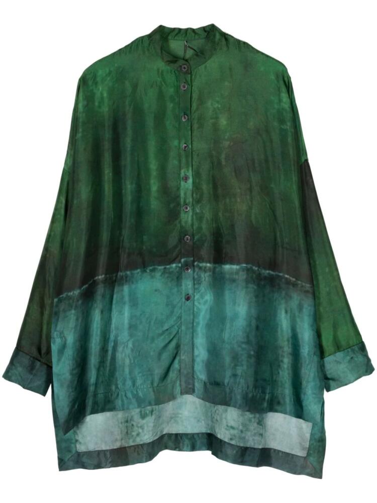 Masnada tie-dye long-sleeve shirt - Green Cover