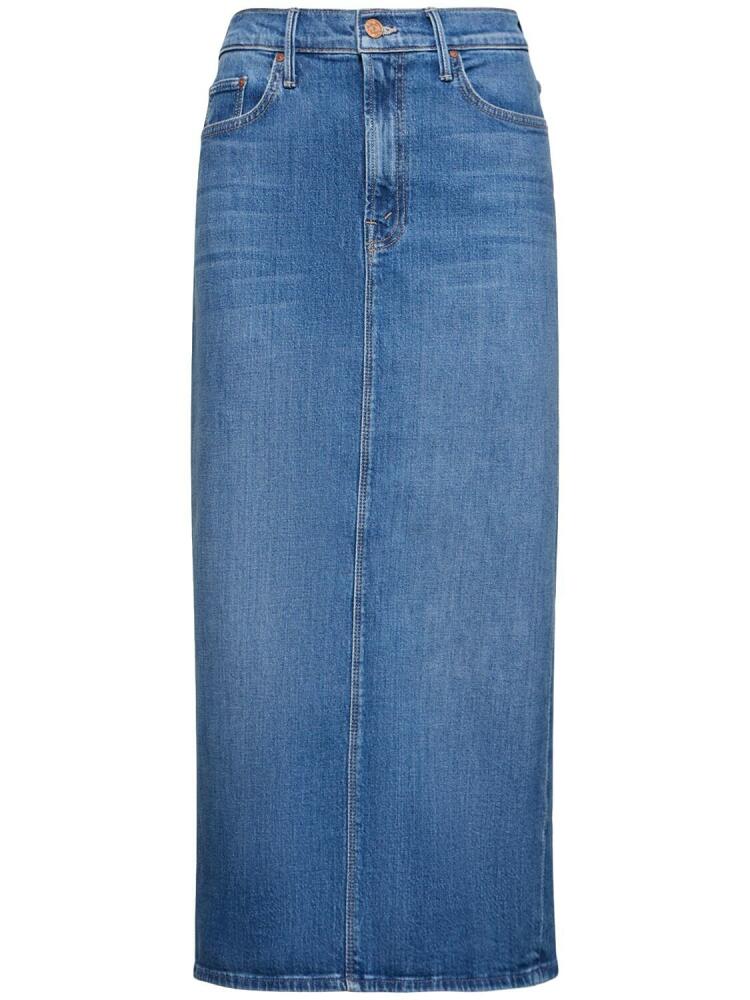 MOTHER The Pusher Denim Midi Pencil Skirt Cover