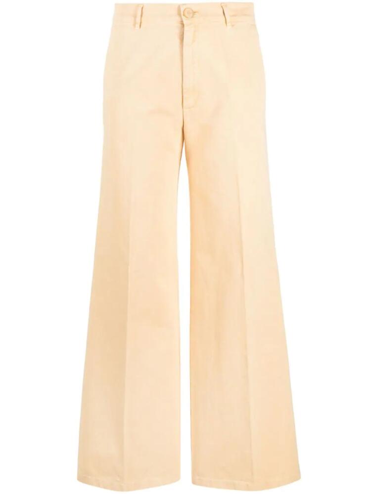 Forte Forte high-waist wide-leg trousers - Yellow Cover