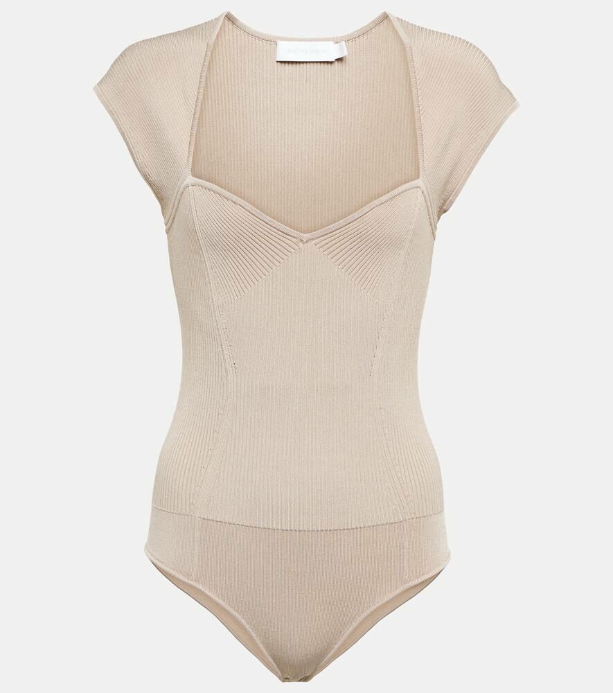 Simkhai Barbara ribbed-knit bodysuit Cover