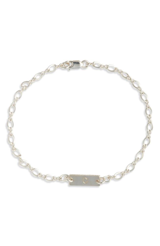 Nashelle Hadley Initial Bar Bracelet in Sterling Silver - C Cover