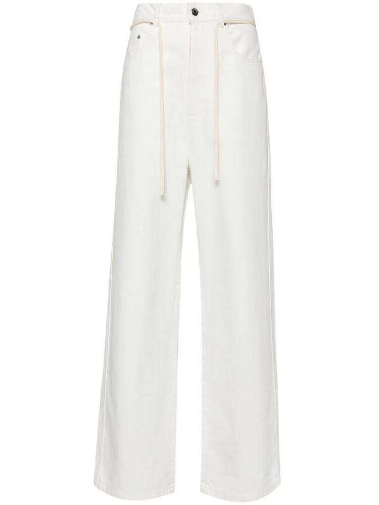 Nanushka tied-waist wide-leg jeans - White Cover