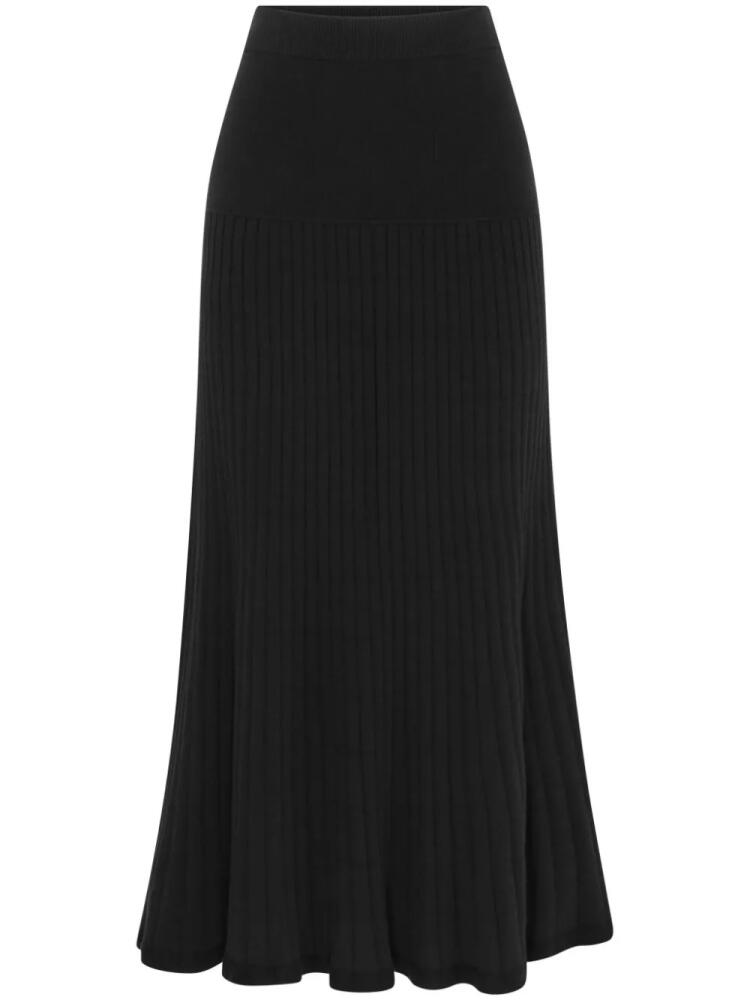 Anna Quan Amber ribbed-knit maxi skirt - Black Cover