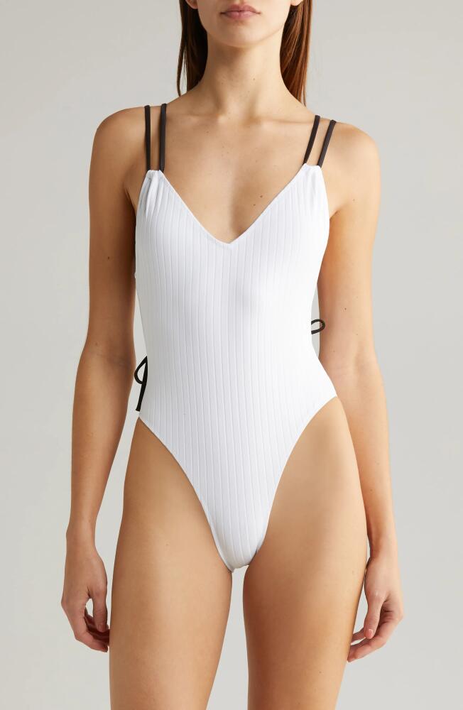 Solid & Striped Lynn Rib One-Piece Swimsuit in Marshmallow Cover