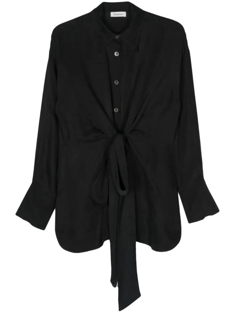 Rodebjer twill long-sleeved shirt - Black Cover