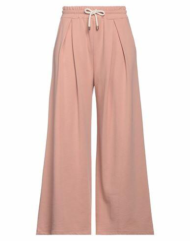 Haveone Woman Pants Pastel pink Cotton Cover