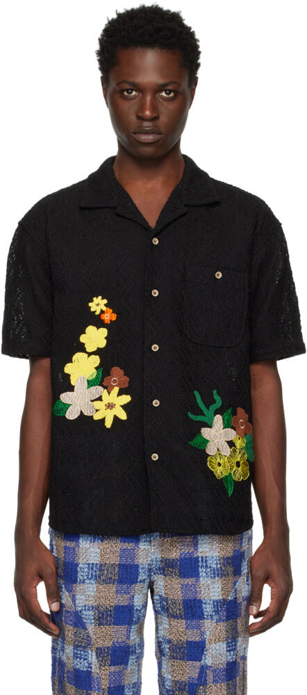 Andersson Bell Black Floral Shirt Cover