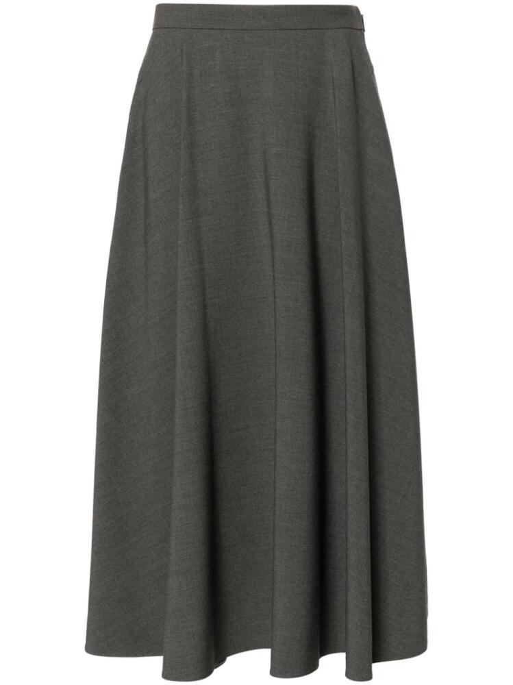 Valentino Garavani VLogo A-line midi skirt - Grey Cover