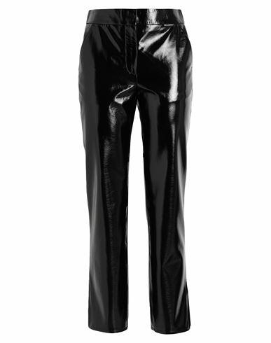 Karl Lagerfeld Faux Patent Leather Pants Woman Pants Black Viscose Cover