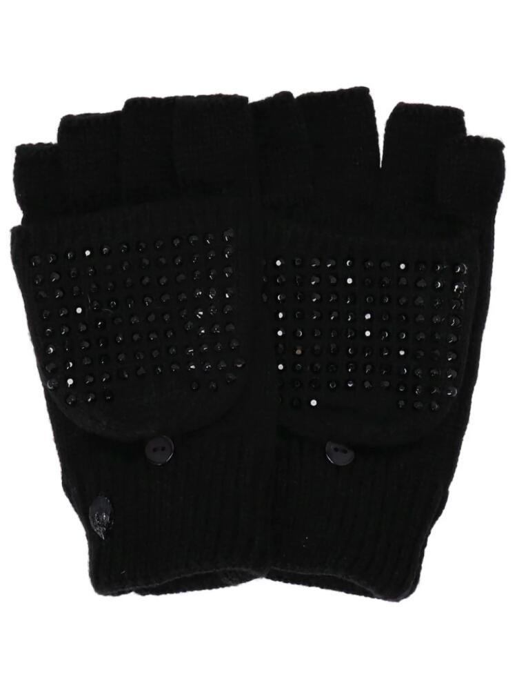 Kurt Geiger London crystal-embellished eagle gloves - Black Cover