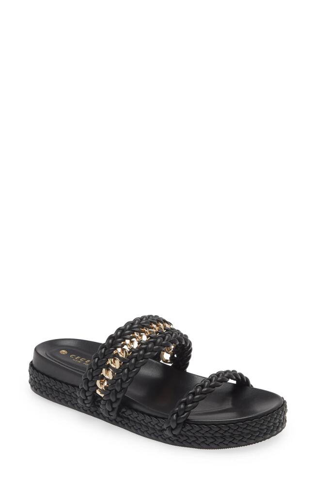 Cecelia New York Penny Braided Slide Sandal in Black Cover