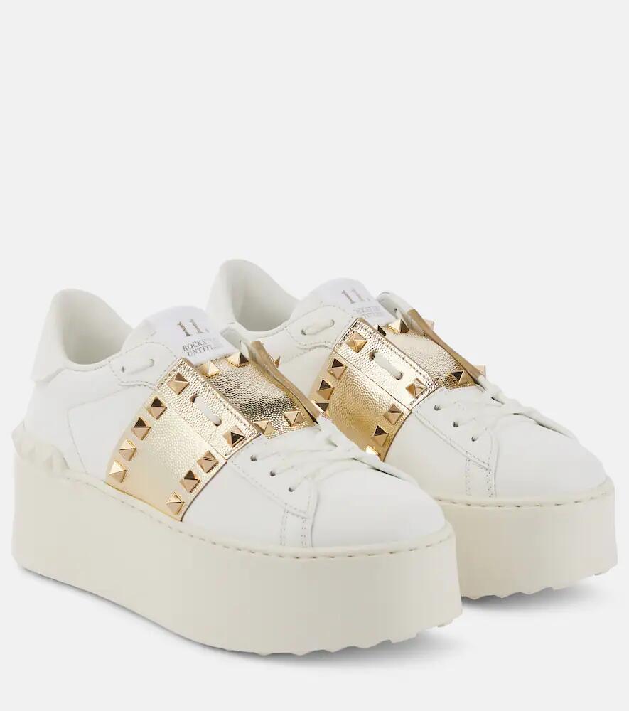 Valentino Garavani Rockstud Untitled leather platform sneakers Cover