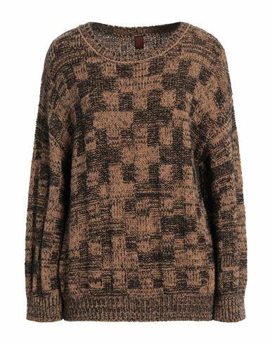 Stefanel Woman Sweater Brown Acrylic, Merino Wool, Mohair wool, Polyamide, Elastane Cover