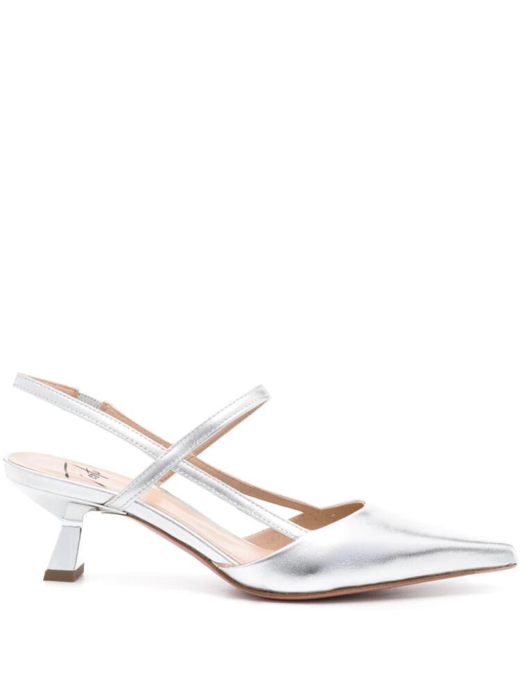 Roberto Festa Amai metallic leather pumps - Silver Cover