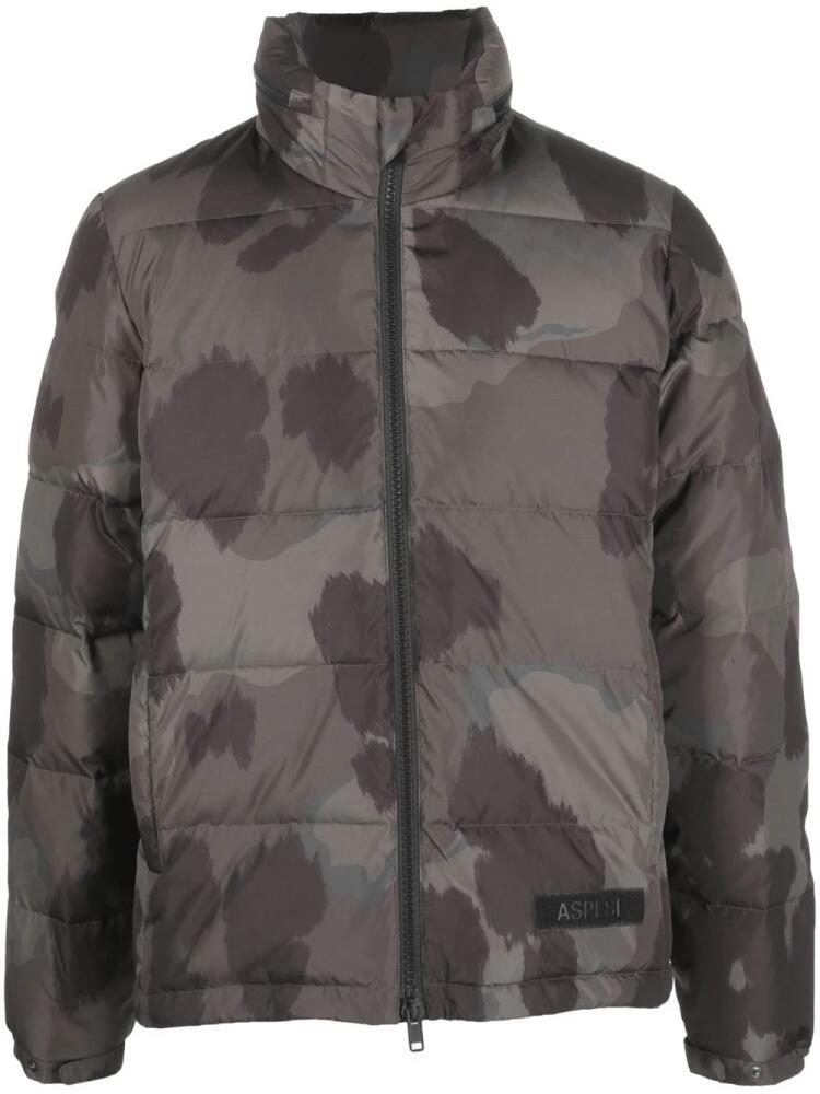 ASPESI camouflage-print padded jacket - Grey Cover