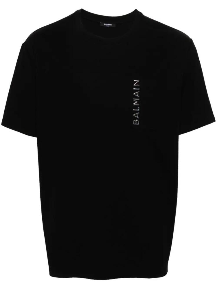 Balmain logo-embossed T-shirt - Black Cover