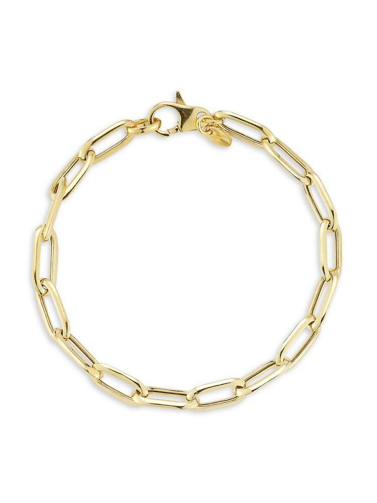 SPHERA MILANO Women's 14K Yellow Gold Vermeil Paperclip Link Bracelet Cover