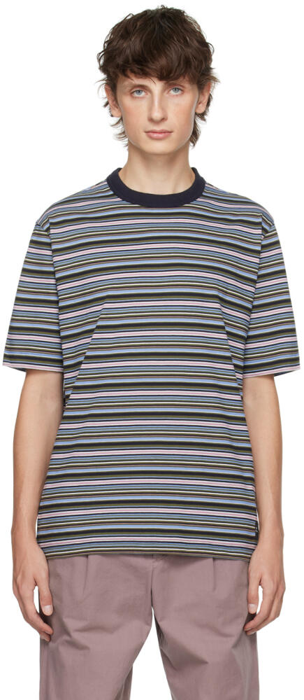 PS by Paul Smith Blue Striped T-Shirt Cover