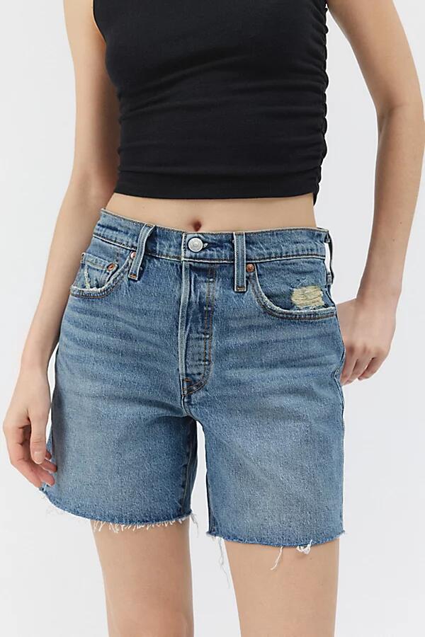 Levi's 501 Mid-Thigh Cutoff Denim Short in Tinted Denim Cover