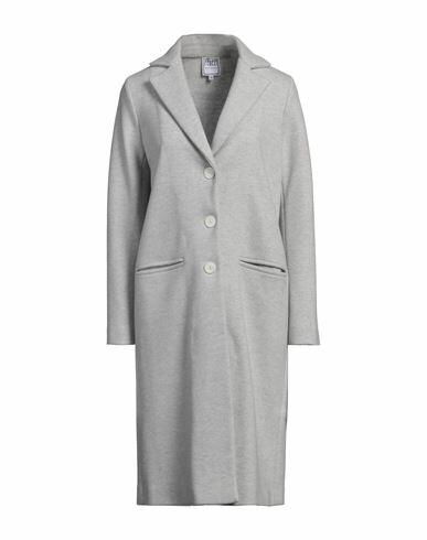 Fedeli Woman Coat Light grey Cashmere, Lycra Cover