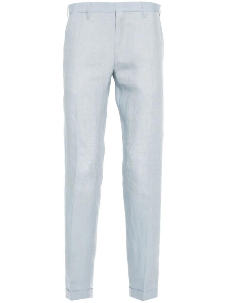 Paul Smith pressed-crease linen trousers - Blue Cover