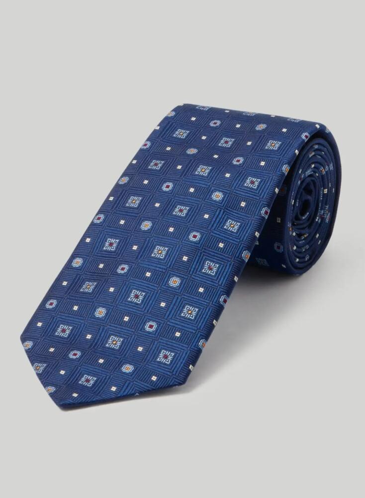 Robert Talbott Robert Square Jacquard Necktie in Navy Cover