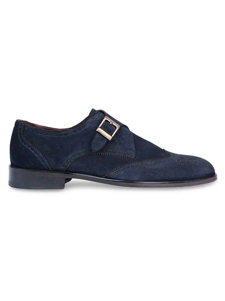 Vellapais Men's Leather Brogues - Navy Blue Cover