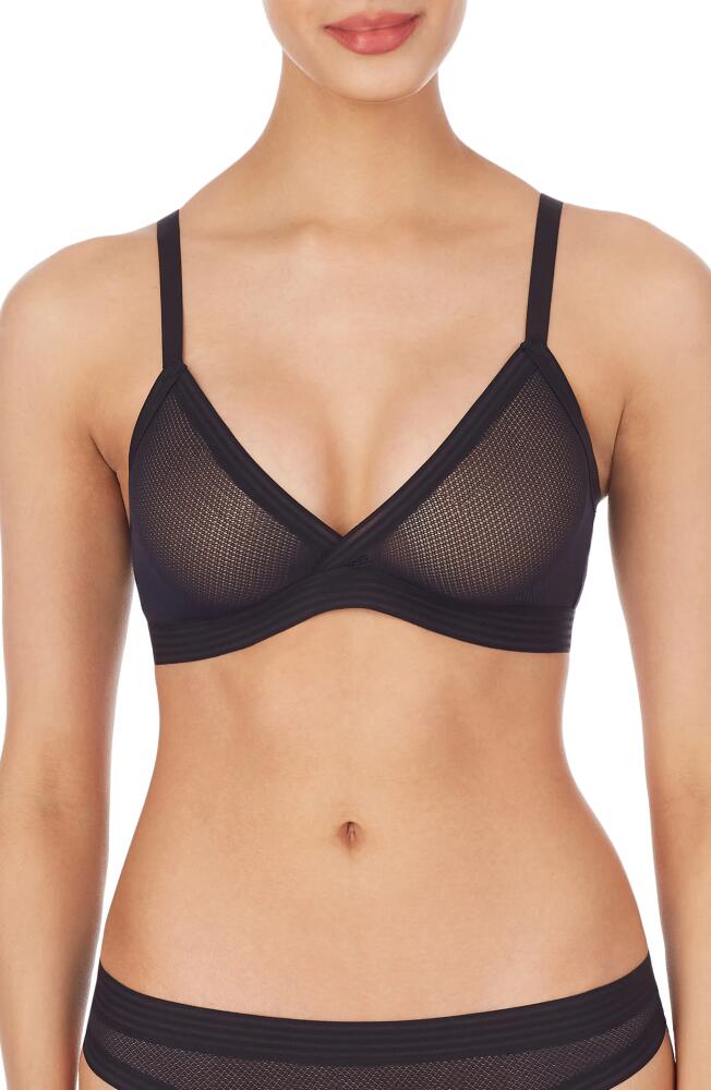 DKNY Sheer Stripe Triangle Bralette in Black Cover