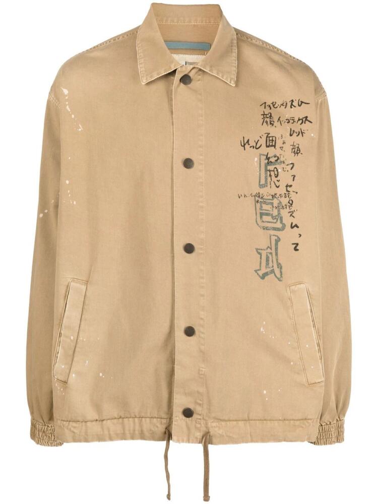 Incotex graphic-print shirt jacket - Neutrals Cover