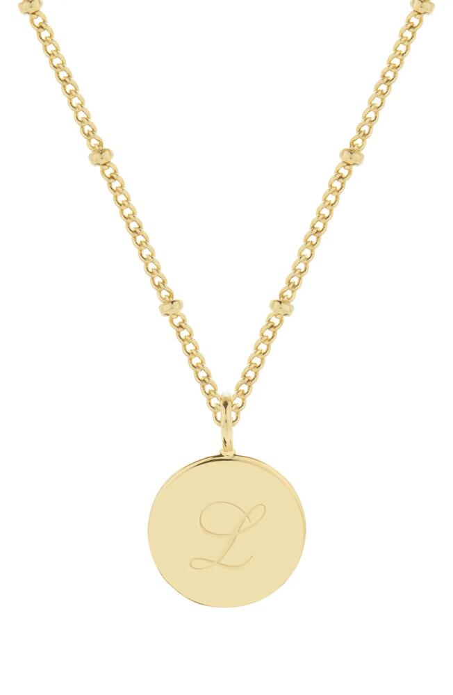 Brook and York Lizzie Initial Pendant Necklace in Gold L Cover