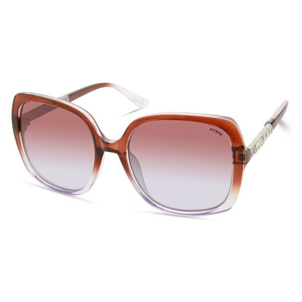 Guess Factory Brown Grey Gradient Square Ladies Sunglasses Cover