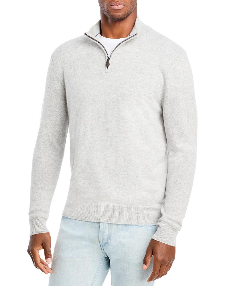 The Men's Store at Bloomingdale's Dove Gray Cashmere Half-Zip Sweater - Exclusive Cover