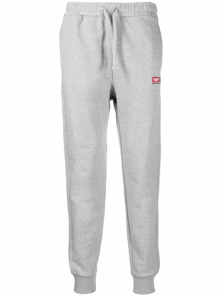 Diesel P-Tary-Div logo-embroidered track pants - Grey Cover