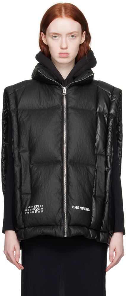 MM6 Maison Margiela Black CHENPENG Edition Down Vest Cover